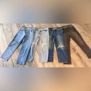 Old Navy mid rise boyfriend/wide leg jeans bundle